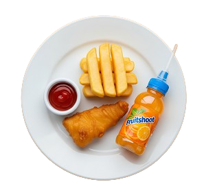 Kids Half Fish & Chips & Fruitshoot 