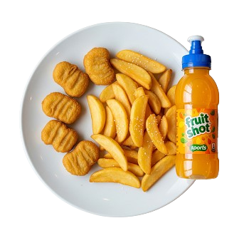 Kids 5 Pcs Of Chicken Nuggets & Chips & Fruitshoot 